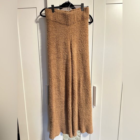 Knit Fitted Pants (Camel, Pink) main image 1